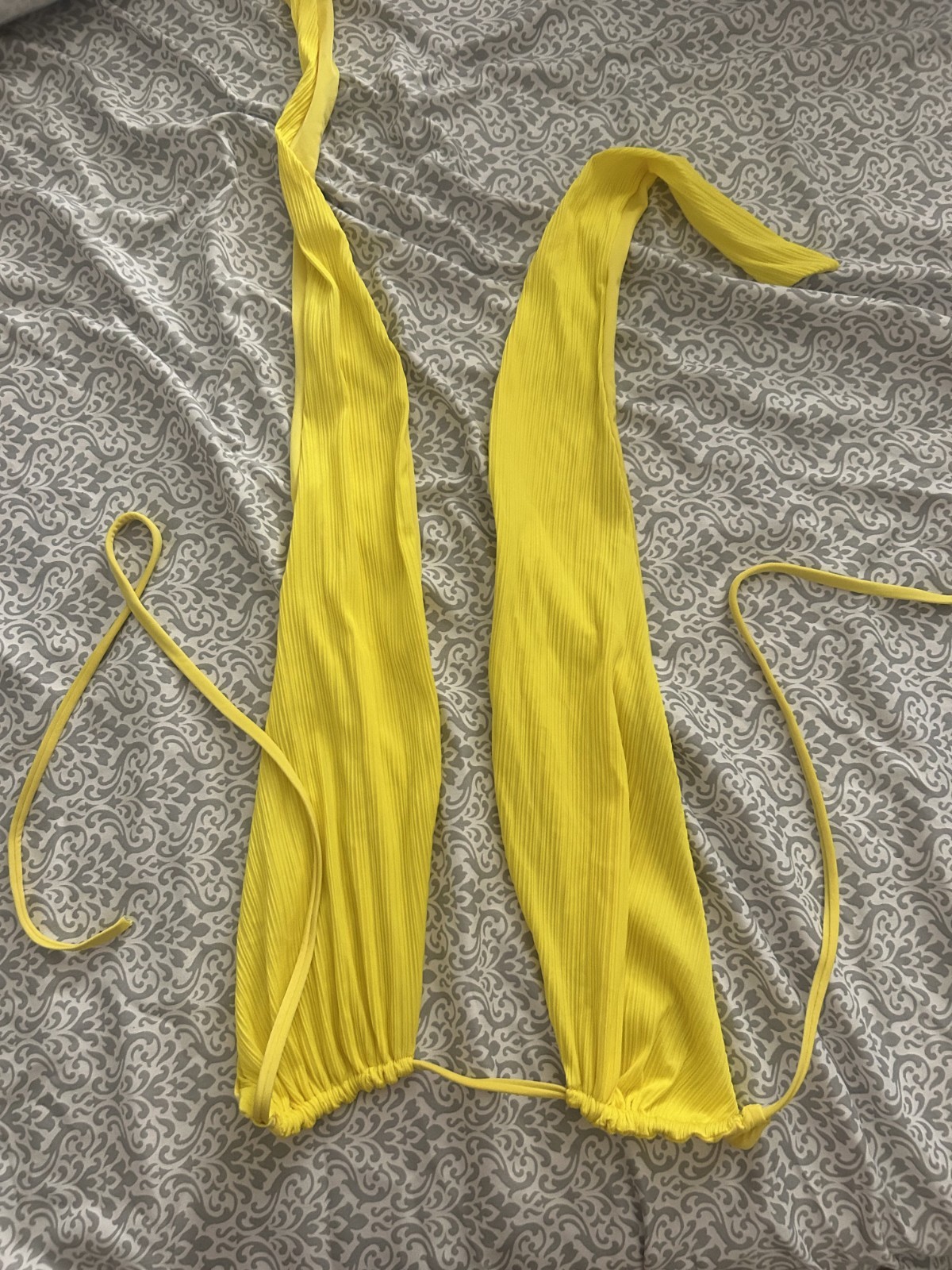 Frankies Bikinis Yellow Tie Top (SUPER SOFT)
