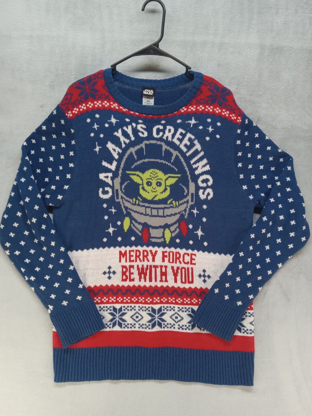 Star Wars Christmas Sweater Holiday Ugly Tacky Baby Yoda Grogu Unisex XL (46-48)