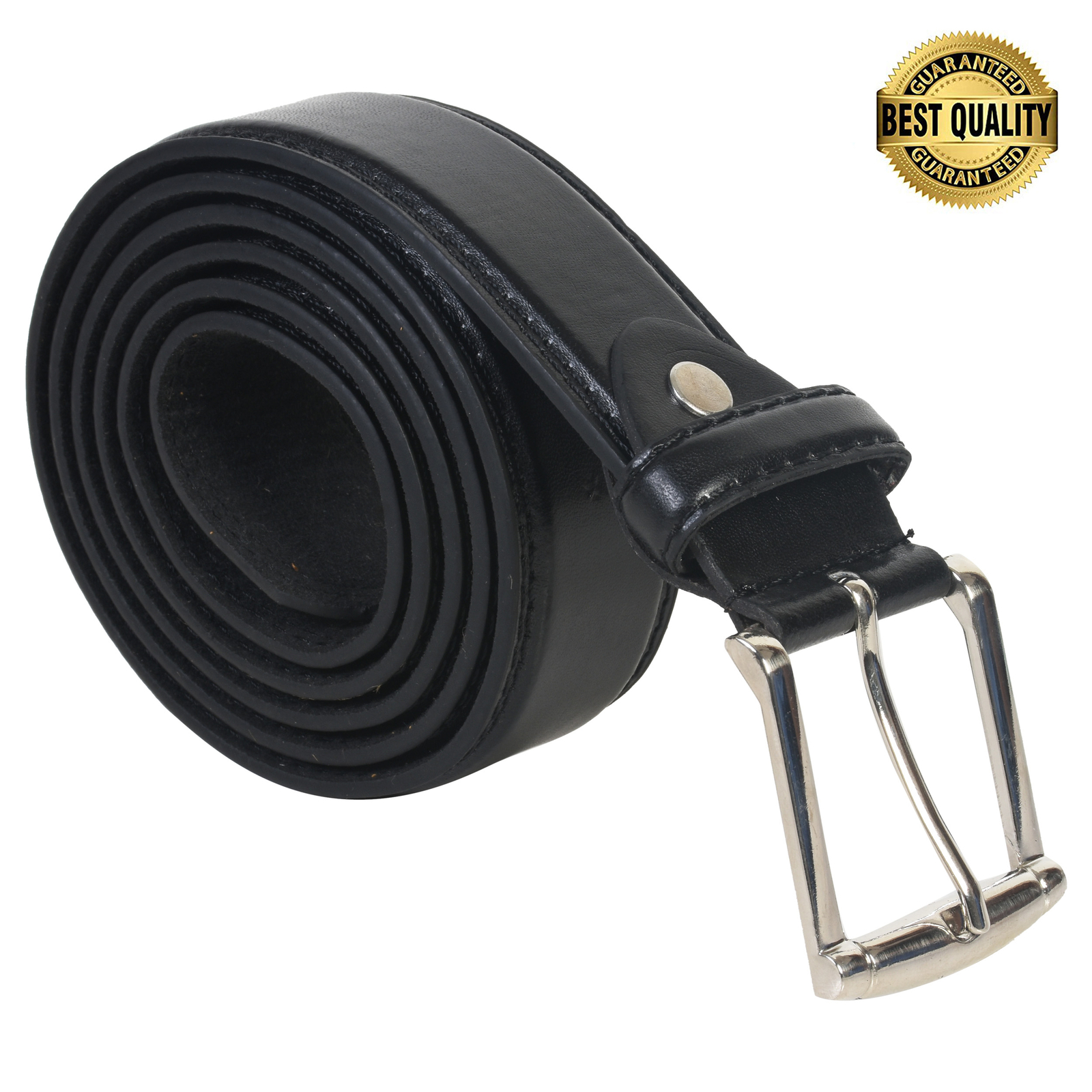 Leatherboss Genuine Leather Men’s Stylish Casual Size 60 Jeans Belts, Black