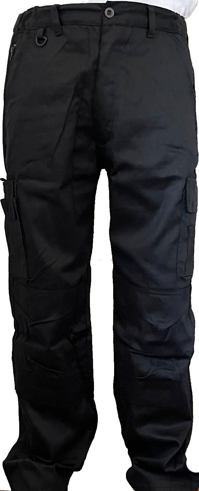 Men’s Combat Cargo Work Trousers SEMI ELASTICATED WAISTBAND with KNEE PAD POCKET
