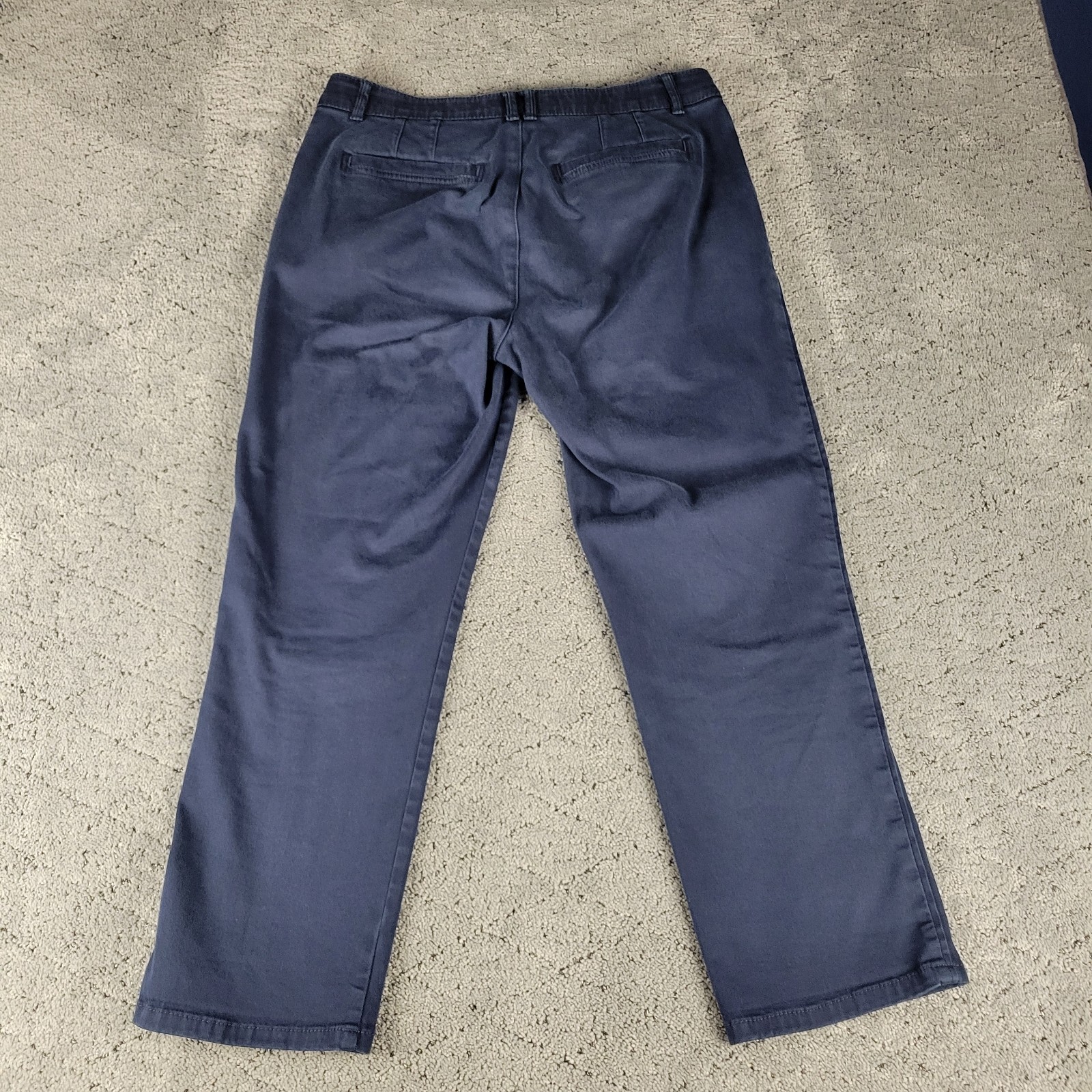 Democracy Pants Womens 10 Blue Navy Straight Leg Chino Ab Solution Shaping
