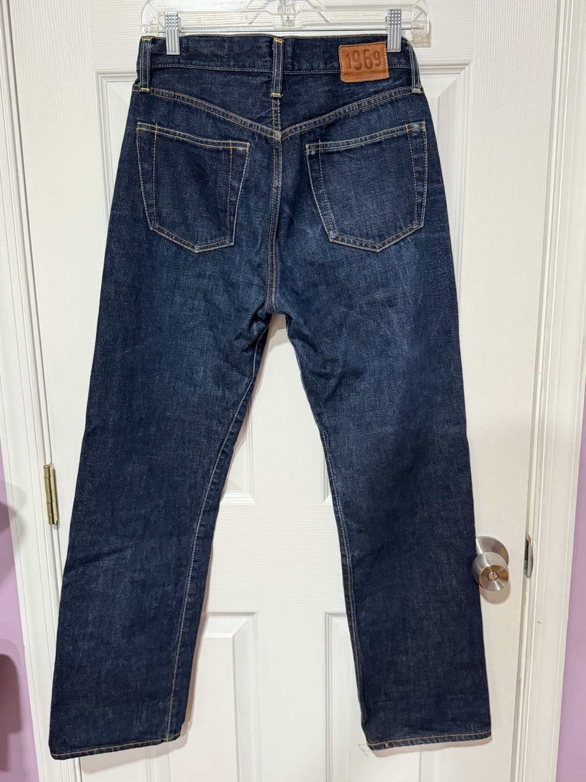 Gap 1969 Selvedge Jeans Men 30×30, Denim Blue, Button Fly, Made in Italy