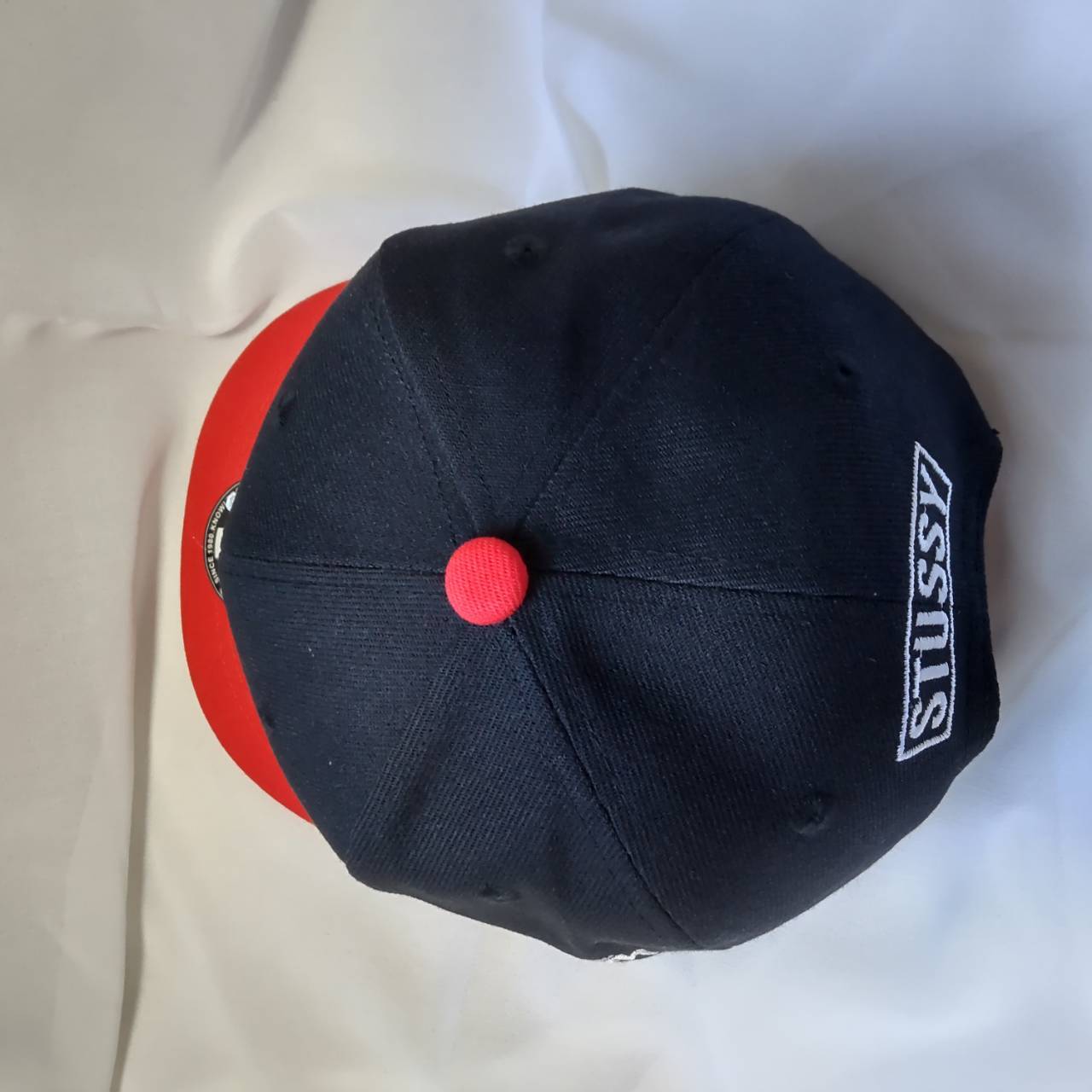 check description chose color STUSSY Snapback Cap Hat black Gray White Red acs