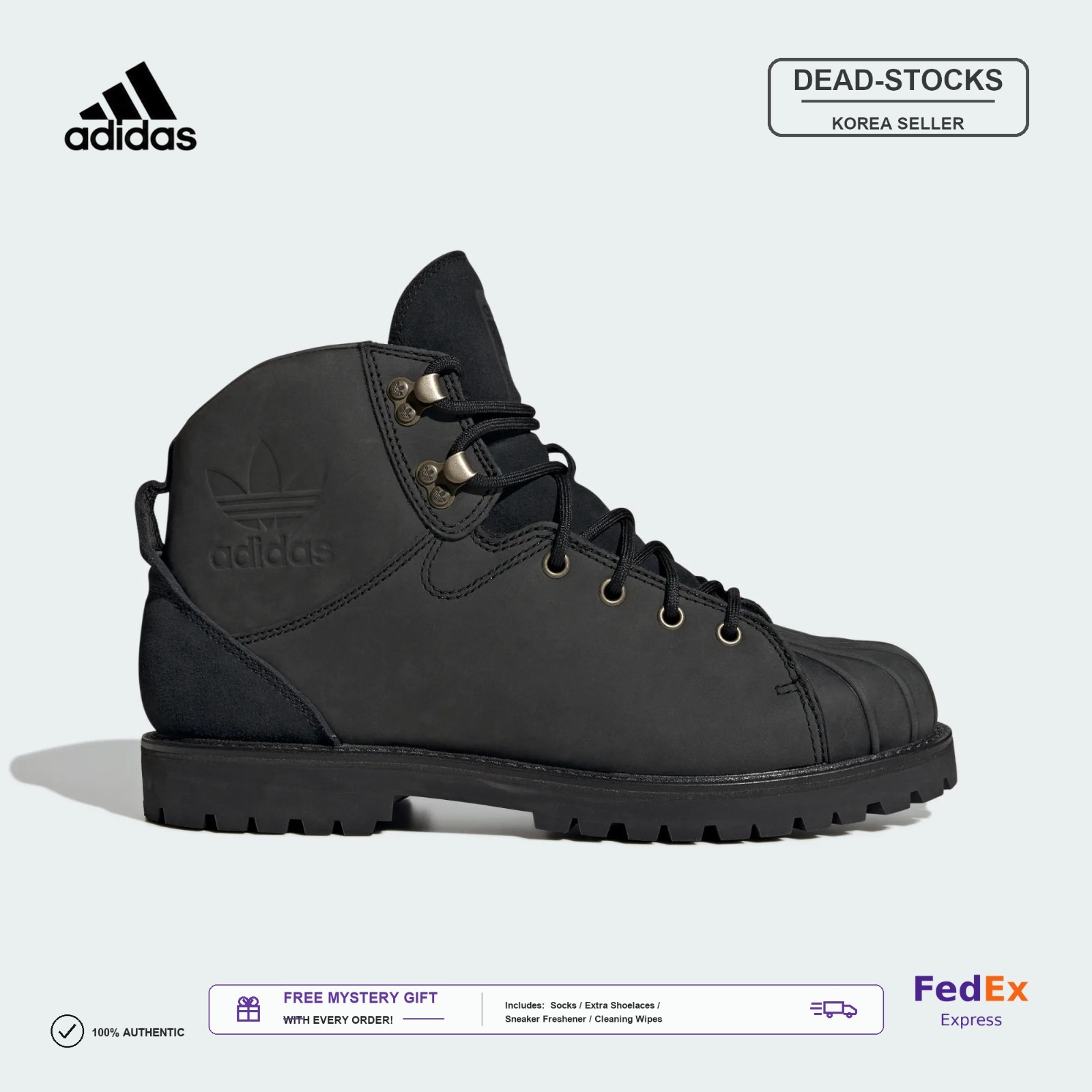 Adidas Men’s Originals Superstar Boots Core Black Grey Five JQ3172 Expeditedship