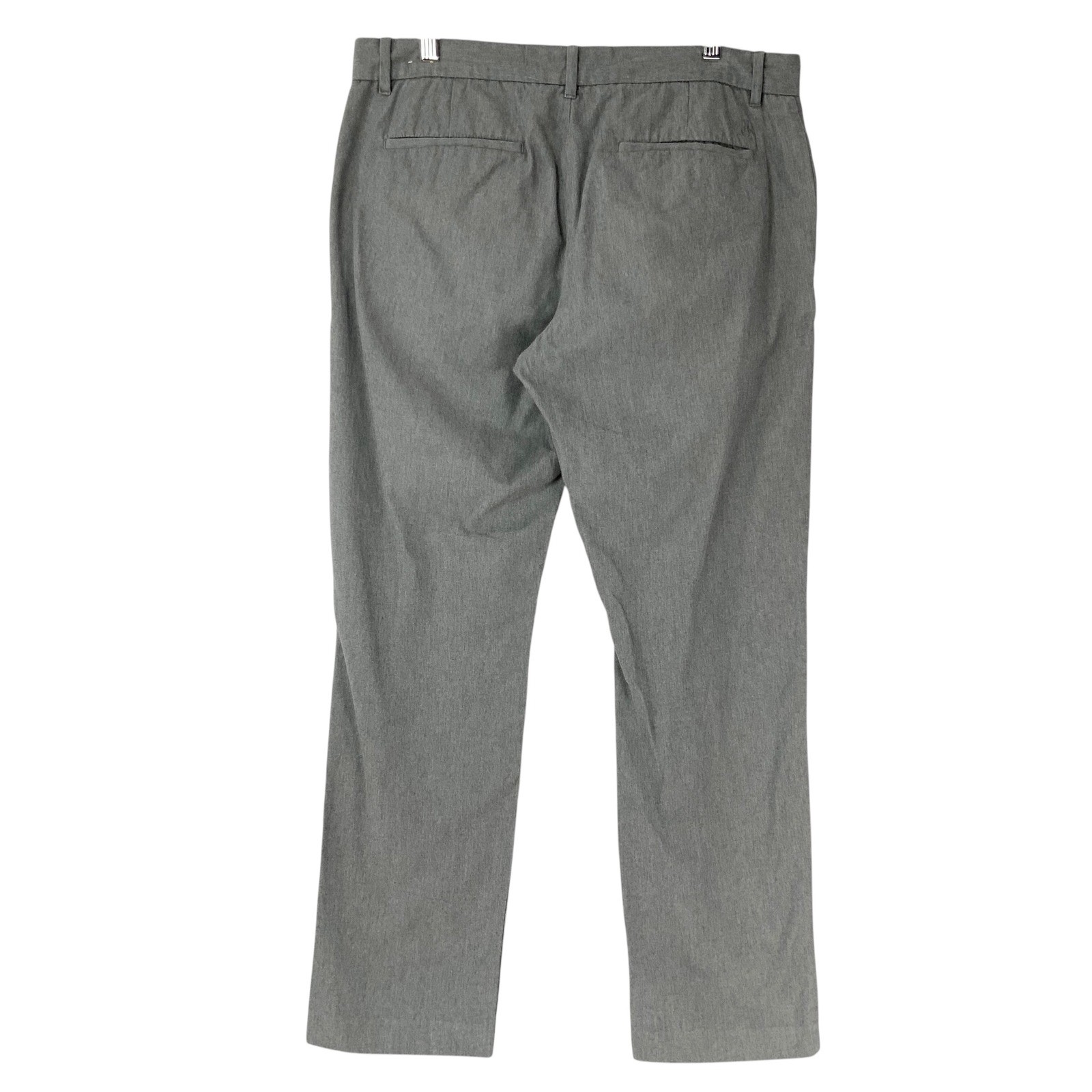 Original Penguin Gray Cotton Chino Trousers 33×32 Button Zip Fly Flat Front Slim