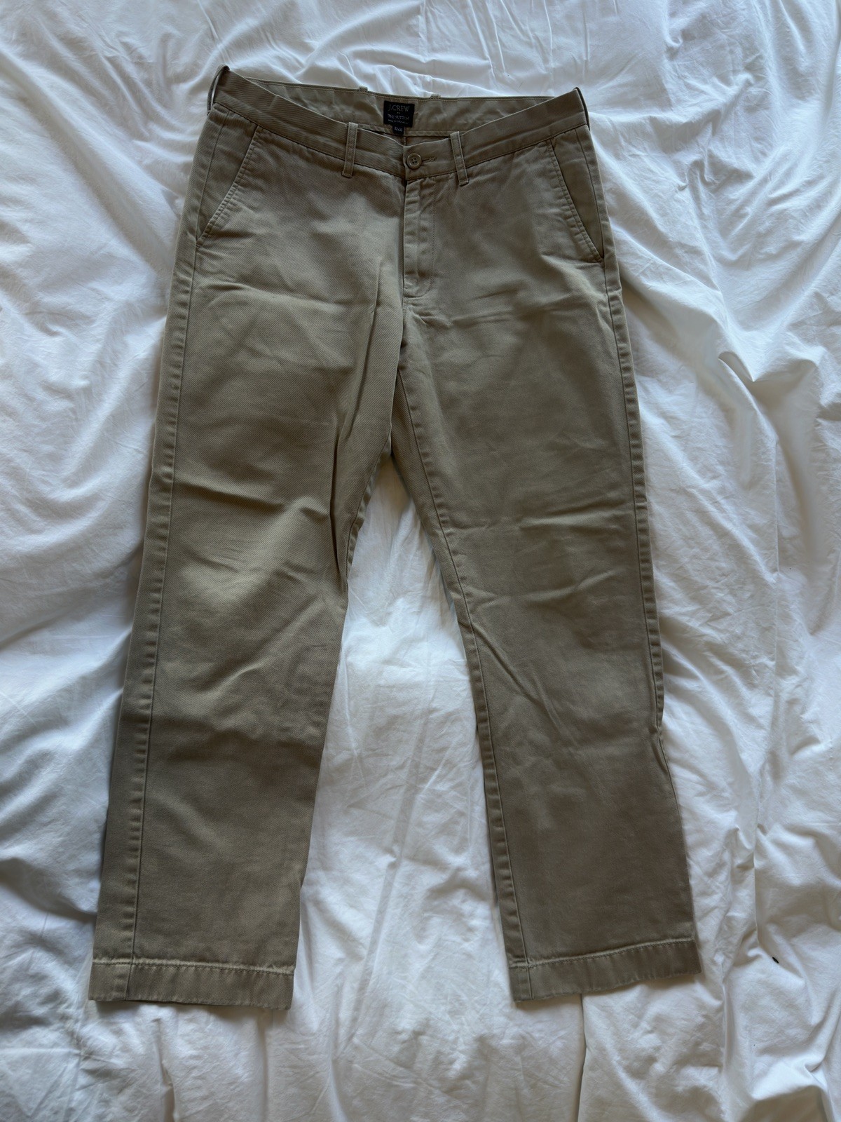 J.Crew The Sutton Chino Pants Mens 32×30 Khaki Cotton Slim Straight Twill