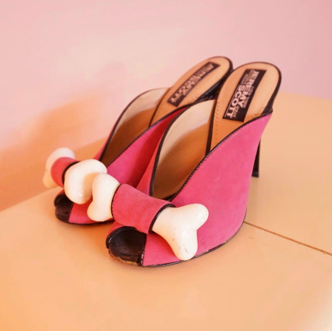 Adidas JEREMY SCOTT Bones Pink High Heels Pumps Women’s Size UK4 From Japan