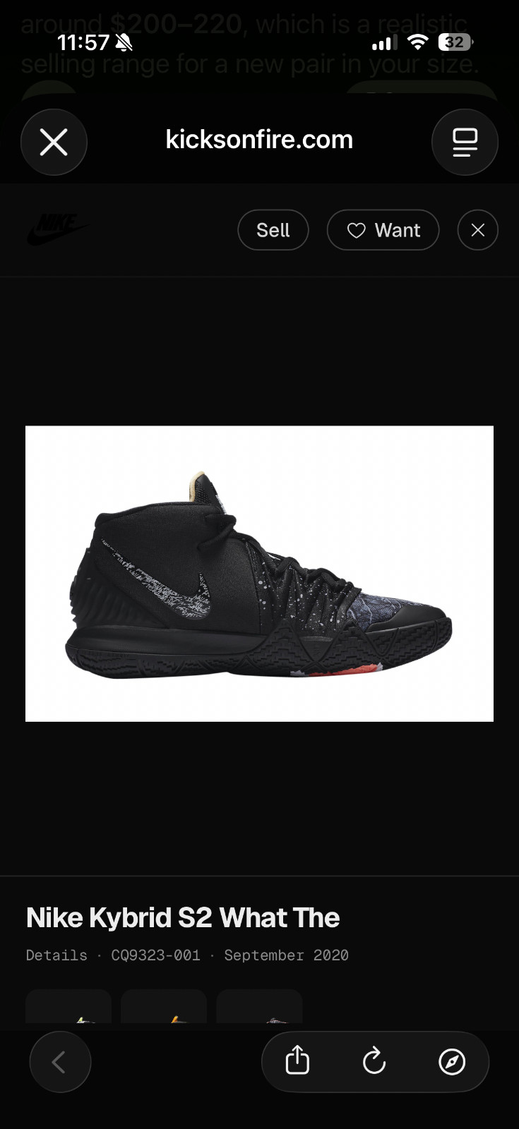 Size 11.5- Nike Kybrid S2 What The