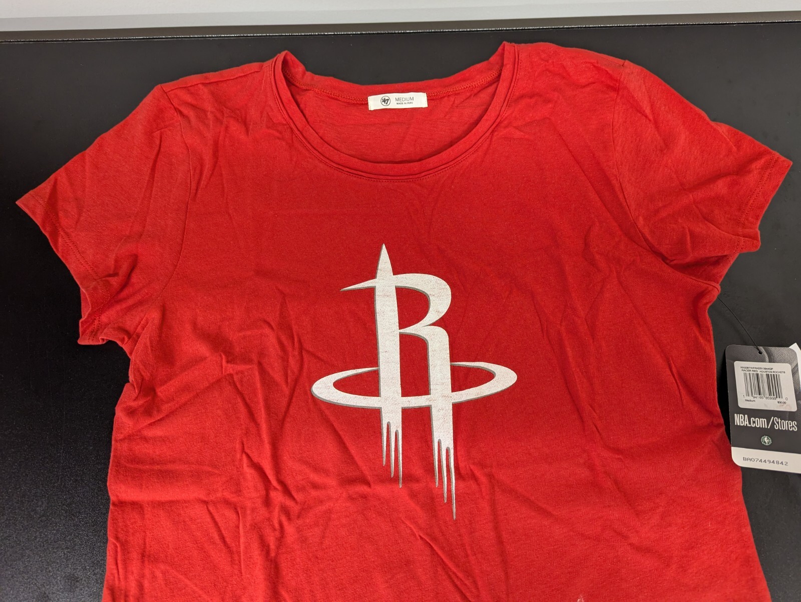 Womens Houston Rockets NBA Basketball Red T-Shirt Short Sleeve Tee Ladies Sz M