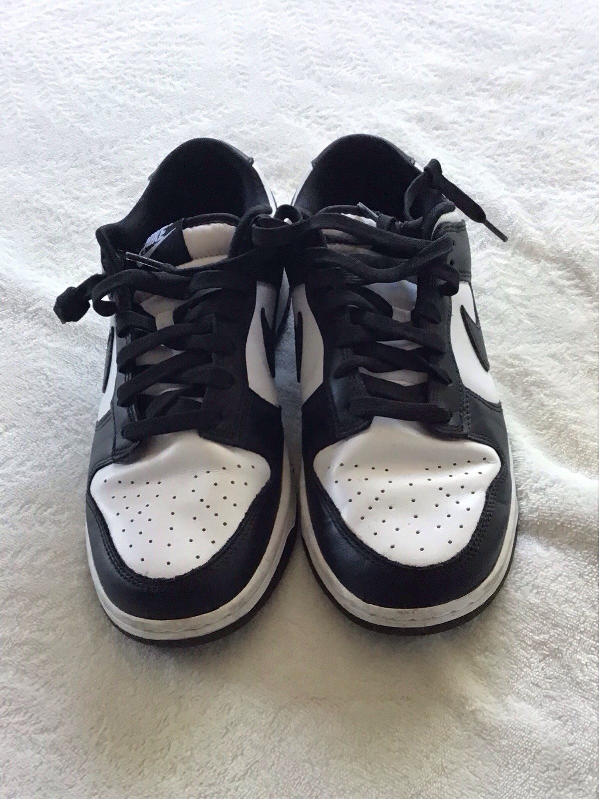 Nike Dunk Low Black/White Panda US 9 Leather Lace-Up Sneakers DD1391-100