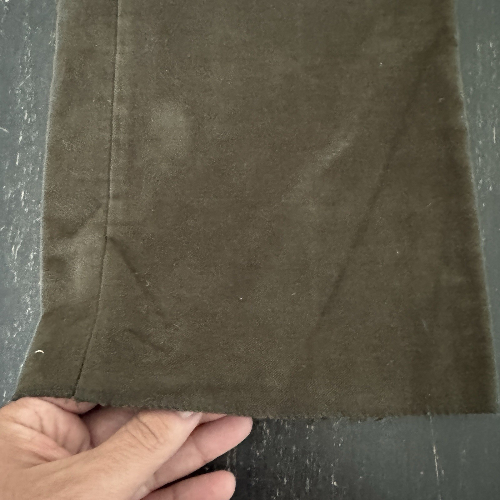 New NWT Mens Unhemmed Boden Dark Green Moleskin Pants Trousers 34