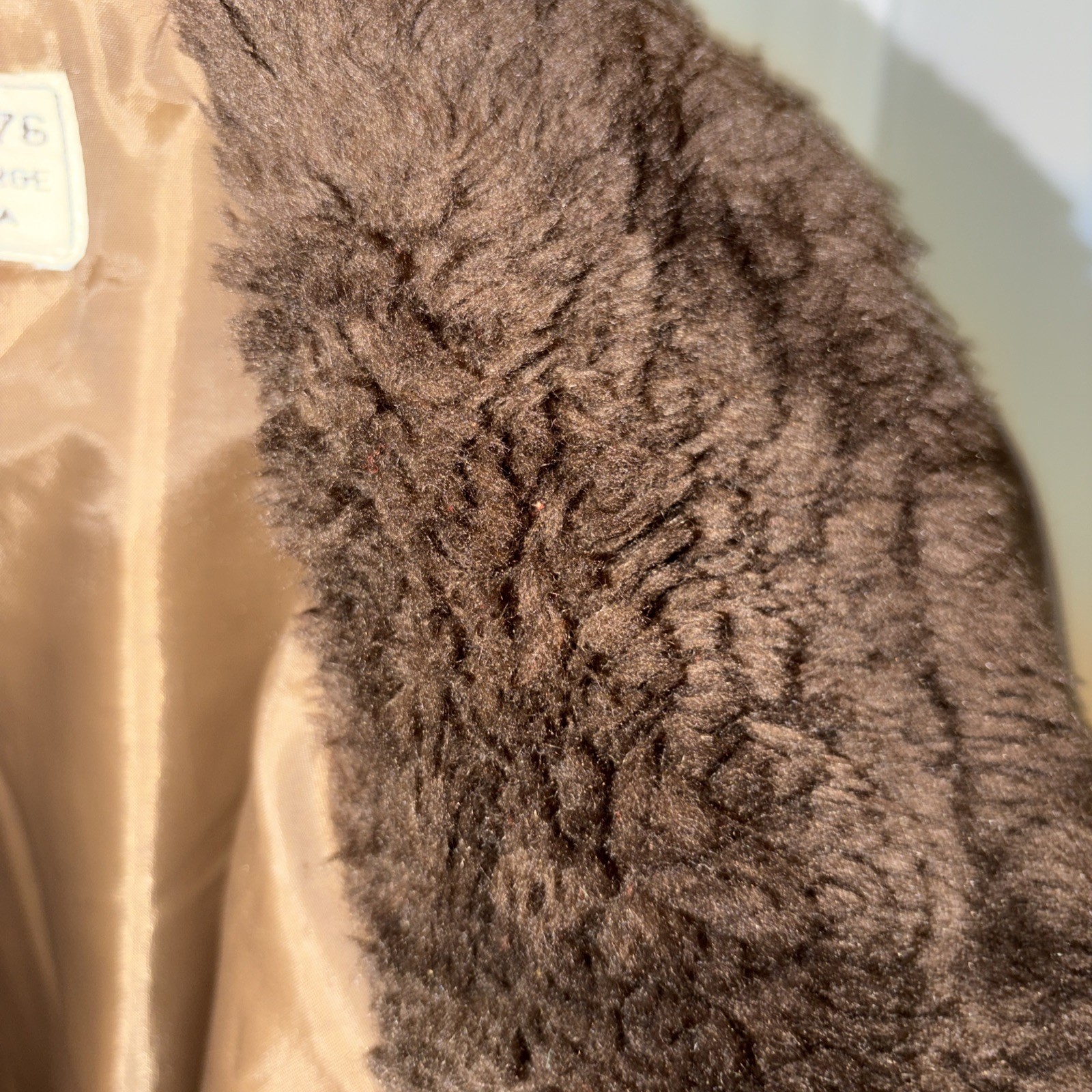 Vintage pu leather g1 bomber jacket XXL Faux Fur Collar Flapper Pockets zipper