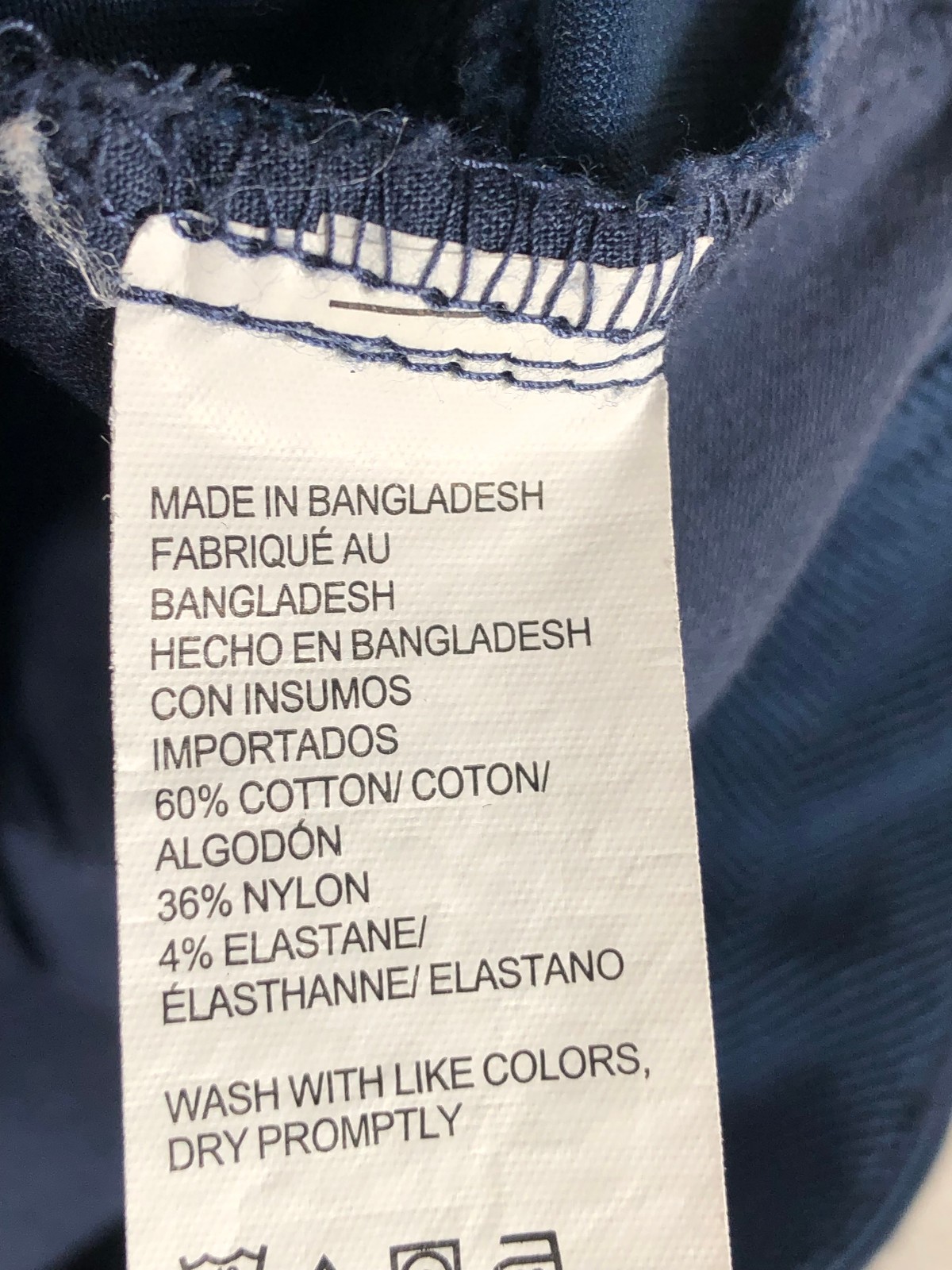 IZOD Advantage Men’s Chino Pants Flat Straight Fit Blue Cotton Stretch 40×30