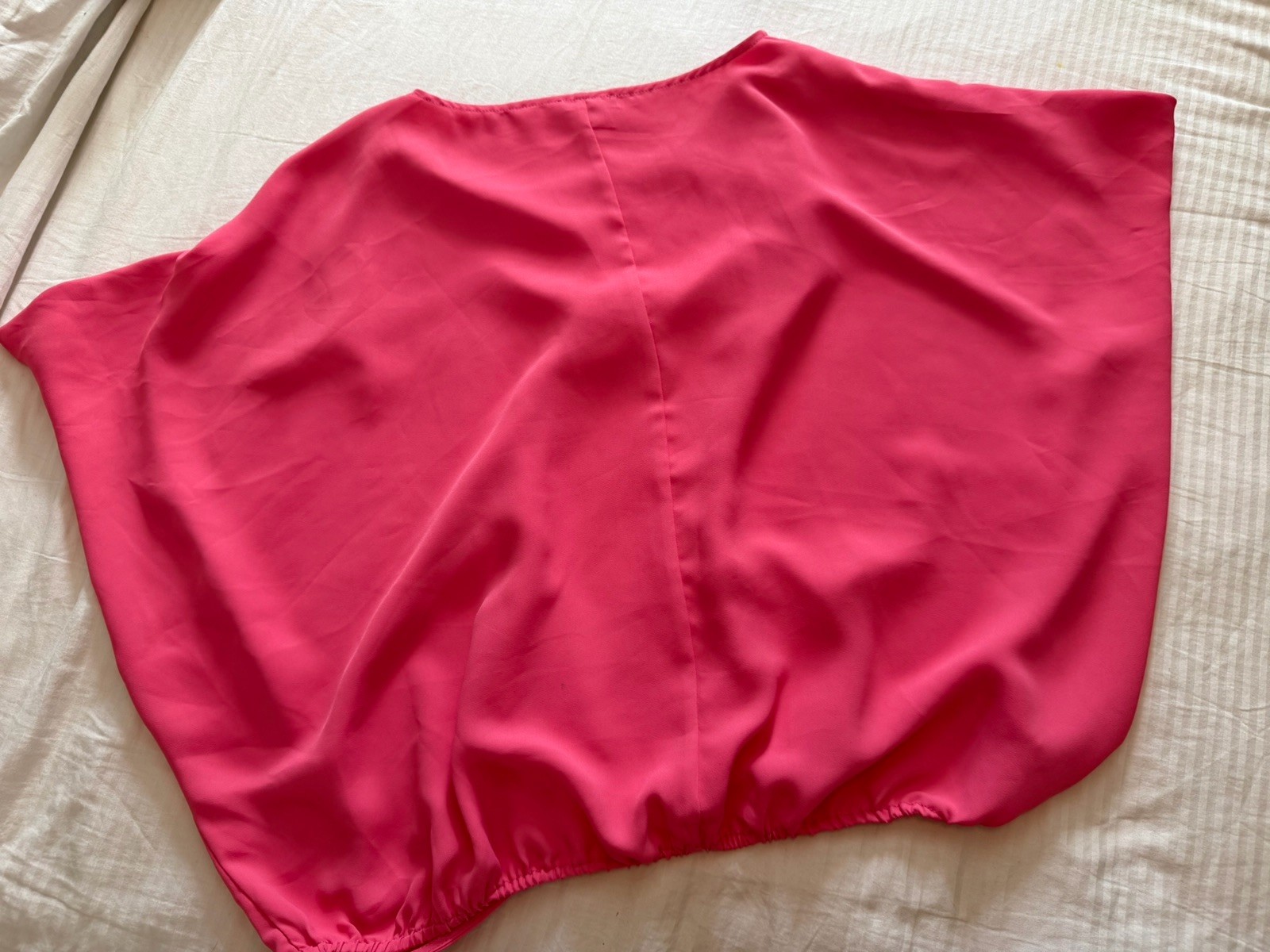 Vince Camuto Women’s Batwing Dolman Sleeve Blouse Top Pink Satin Size Medium