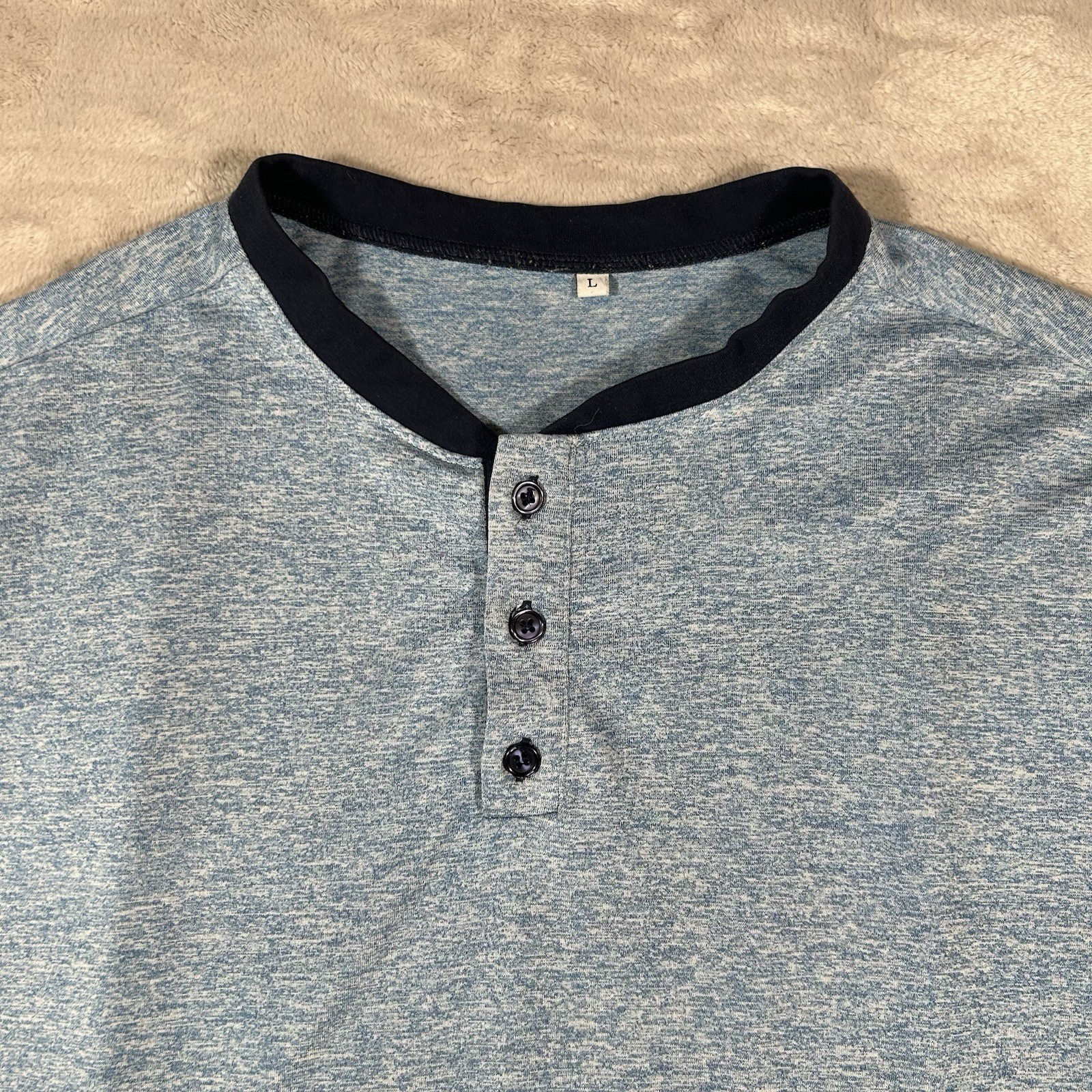 State & Liberty Blade Collar Polo Shirt Mens L Heathered Athletic Stretch Golf