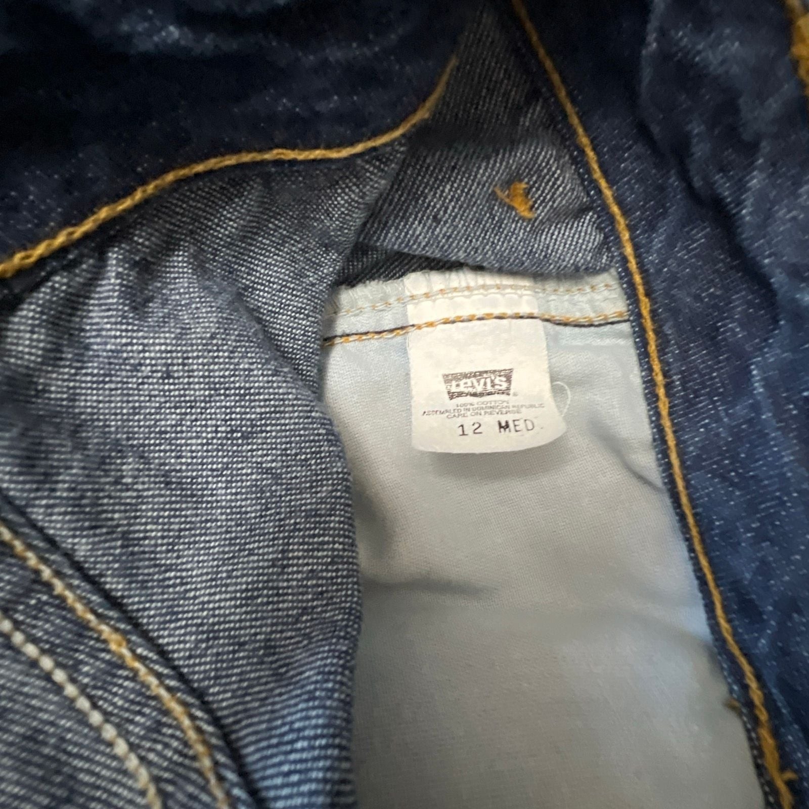 Vintage Levi’s Two-Horse Brand Blue Denim Carpenter Work Pants Size 12 MED