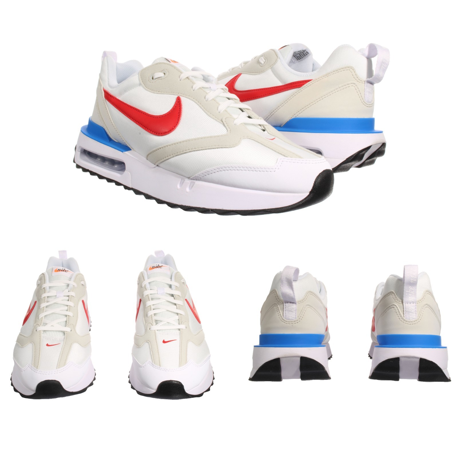 Nike Men’s AIR MAX DAWN White – Blue – Red Running Shoes Size 13 NEW
