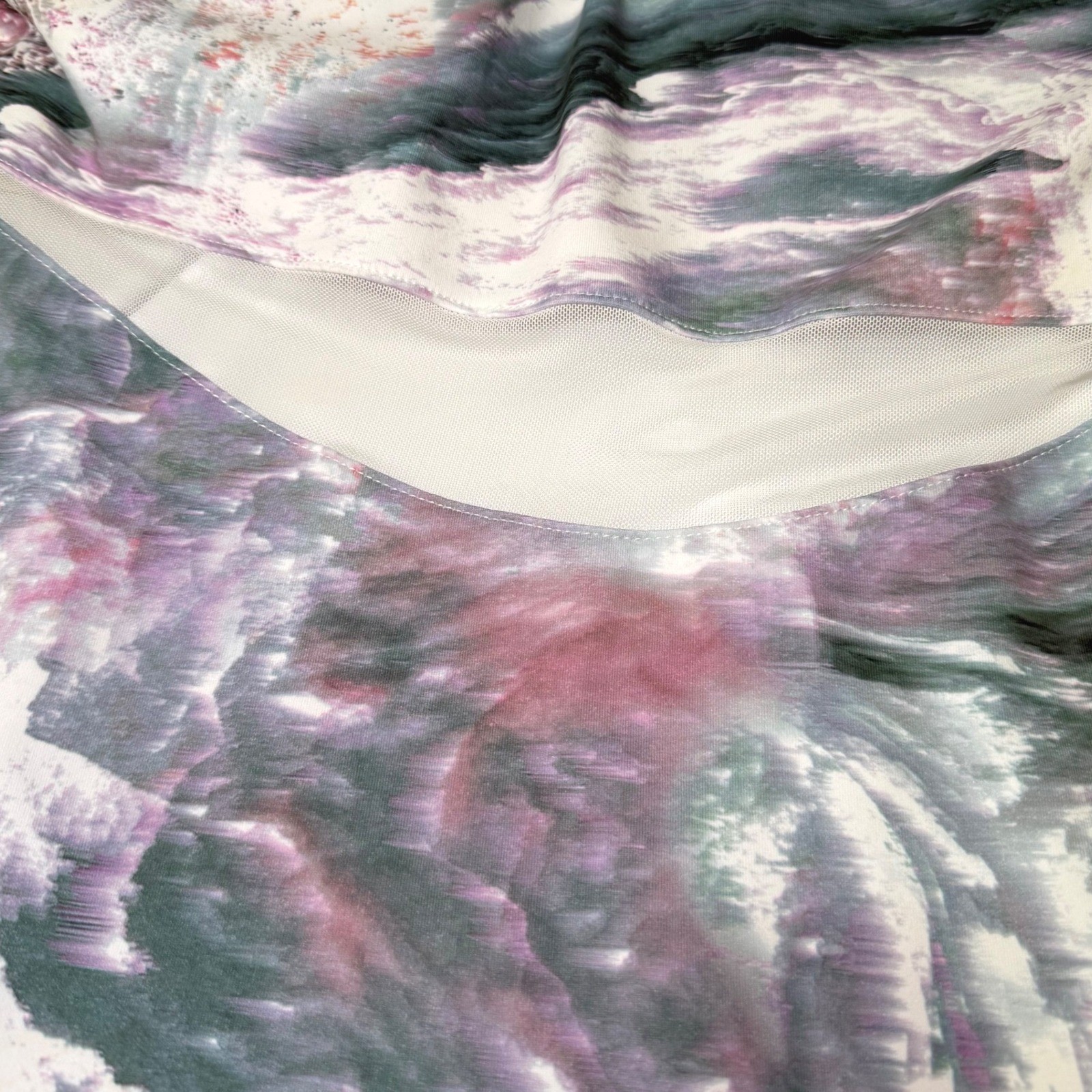 New Fabletics Womens Size Small Daphne Performance Tank Top Abstract Marble Mesh