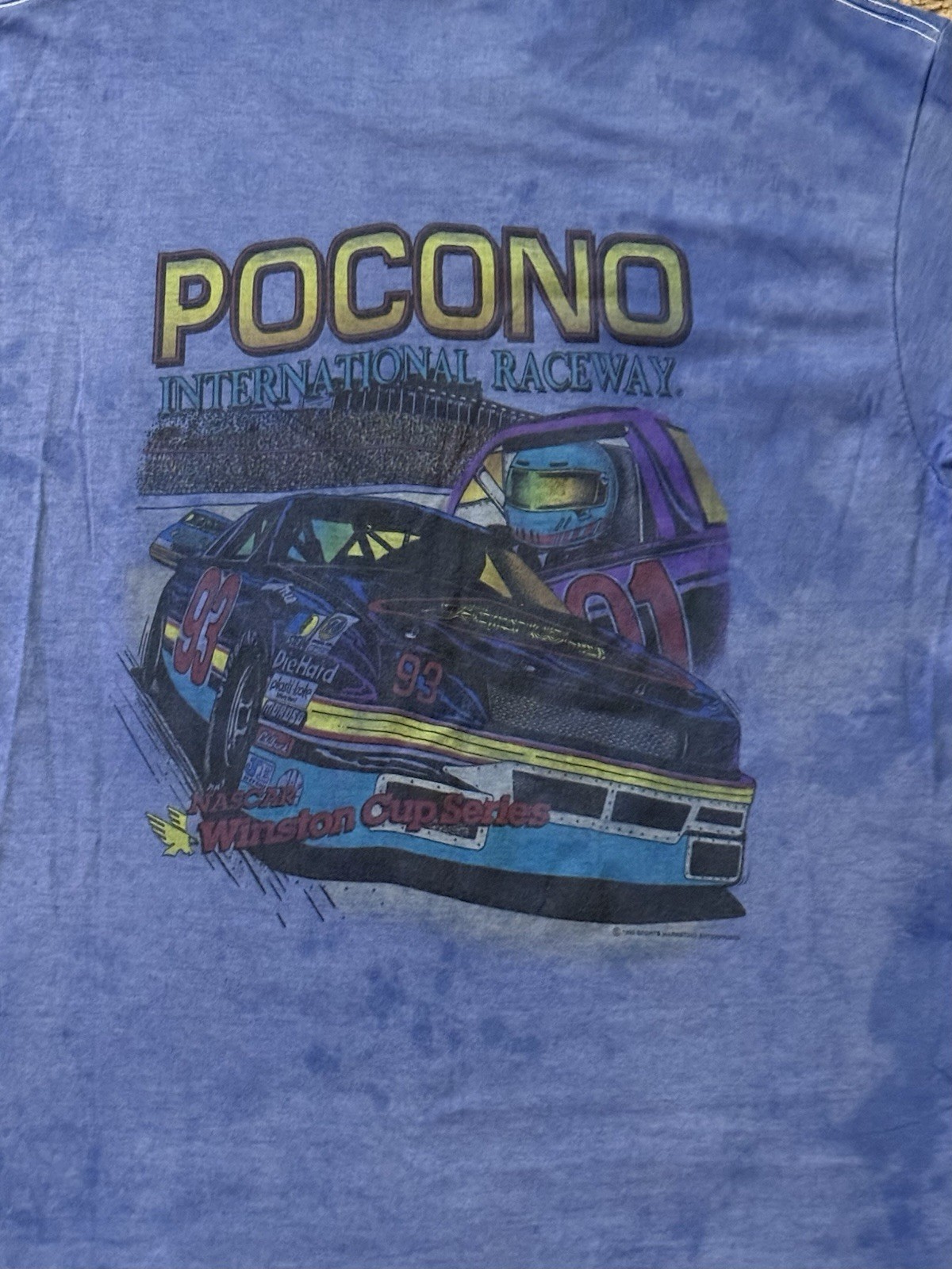 Anvil Blue XL Shirt NASCAR Pocono International Raceway 1993 Auto Racing