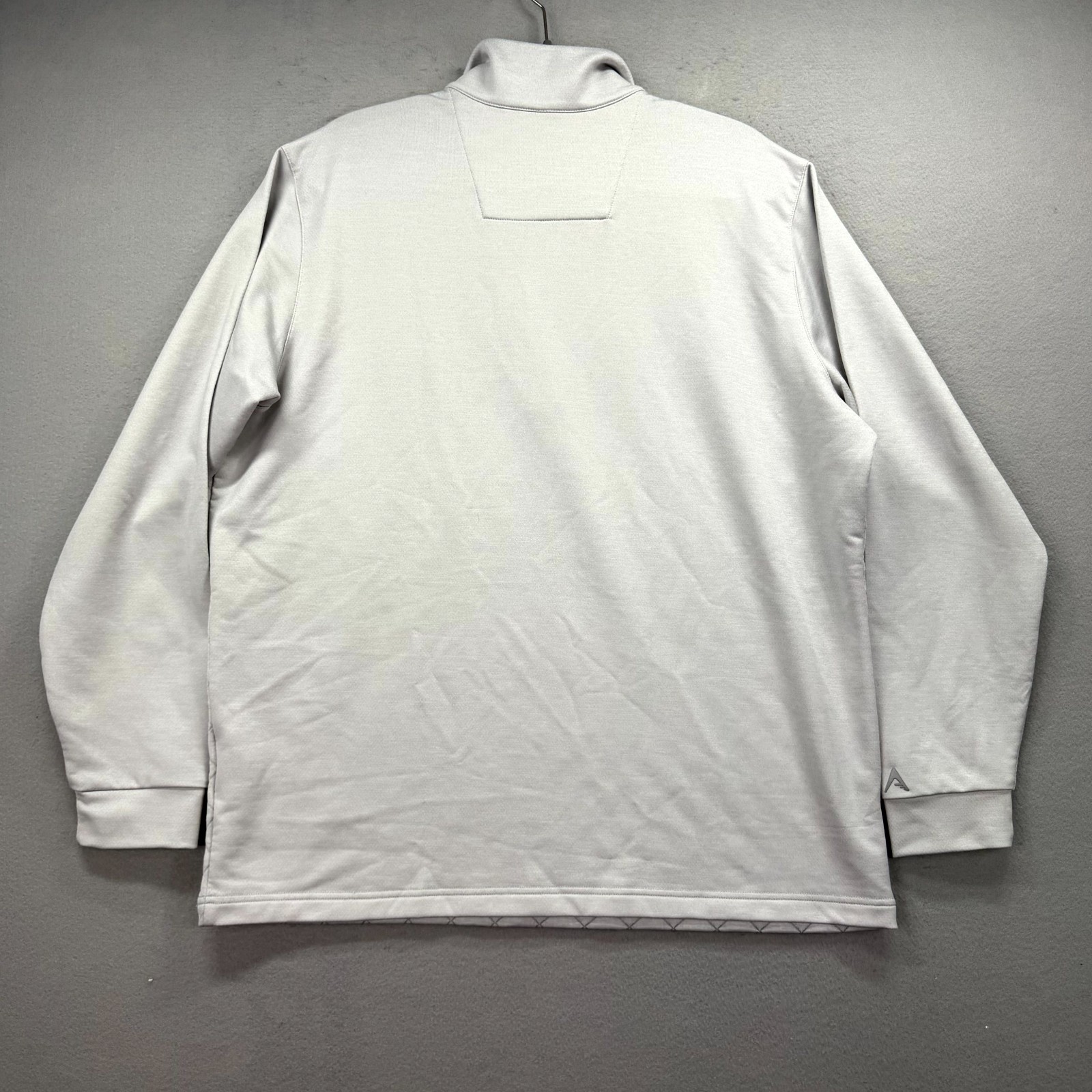 Antigua Golf 1/4-Zip Sweatshirt Men XL Gray Quilted Jacquard Volvo Car Open Logo