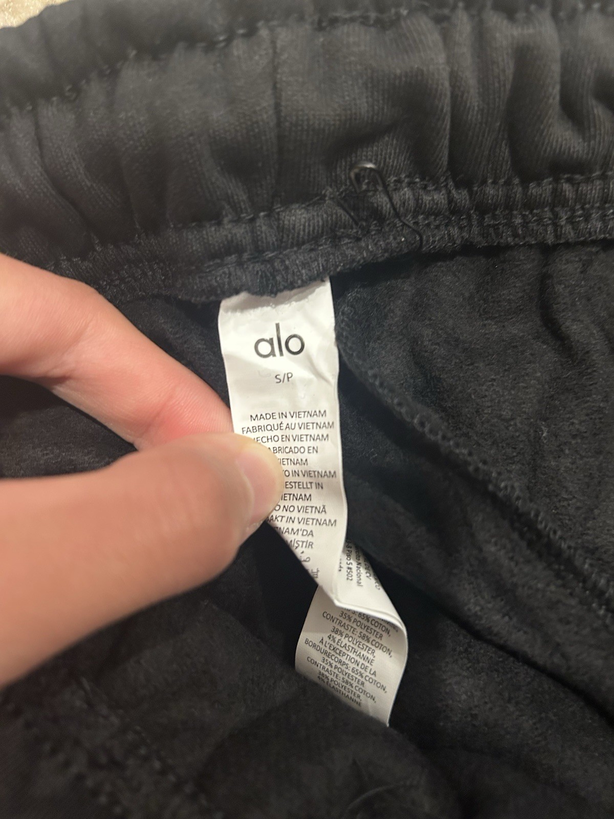 Alo Black cuffed pants