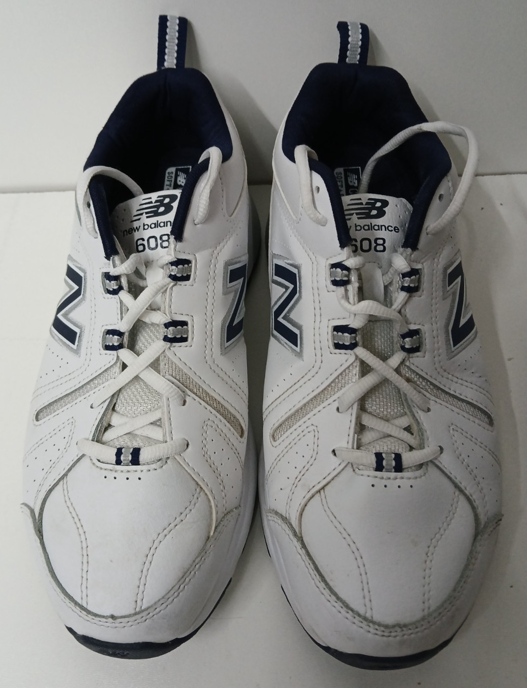 New Balance 608 WN5 Sneakers Men’s White Leather Lace-Up Low Top Size 9.5 4E