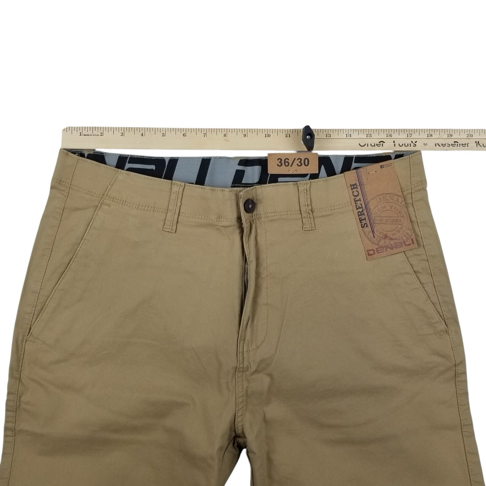 Denali Men’s 36×30 Straight Leg Stretch Comfort Pants Khaki Boardwalk