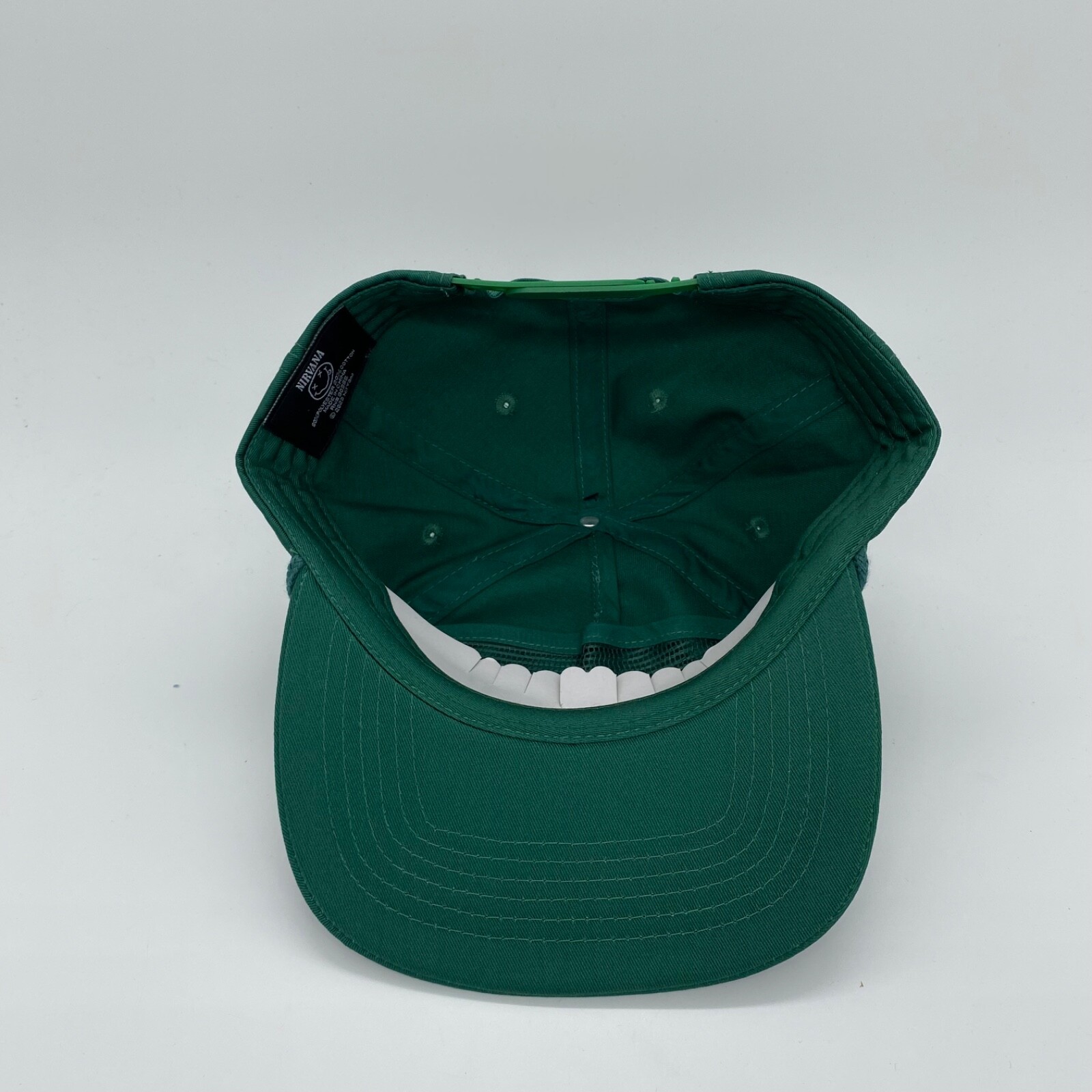 Nirvana Rope Trim Snapback Hat Cap Solid Green Adjustable One Size Mens