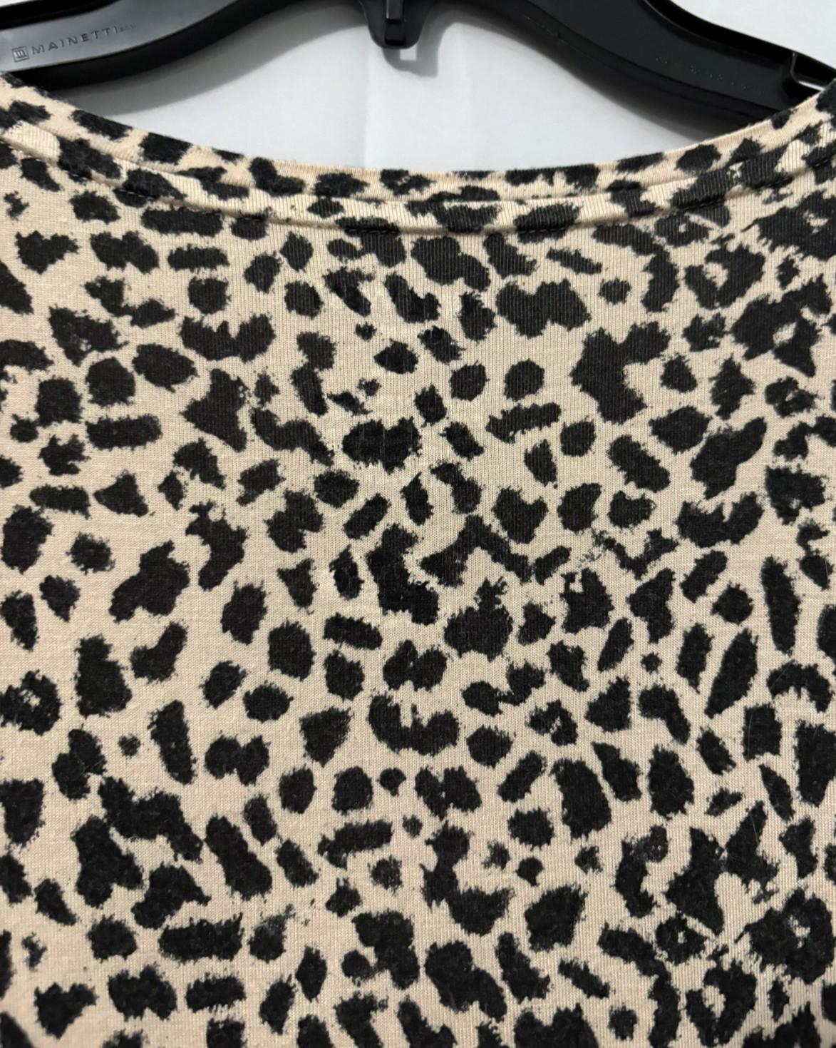 Nine West Essential Soft Spun Animal Leopard Print TShirt Short Sleeves SizeXXL