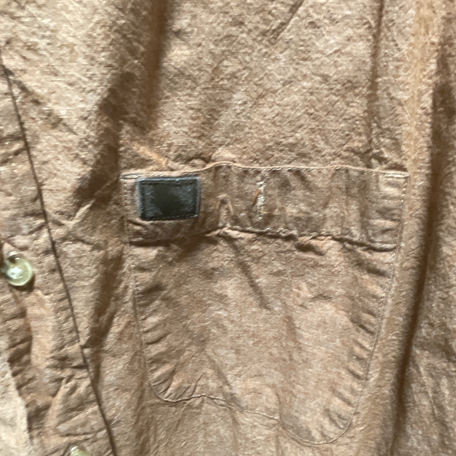 Riggs Workwear by Wrangler Men’s 3XT Brown SS Button-Up Shirt Pockets