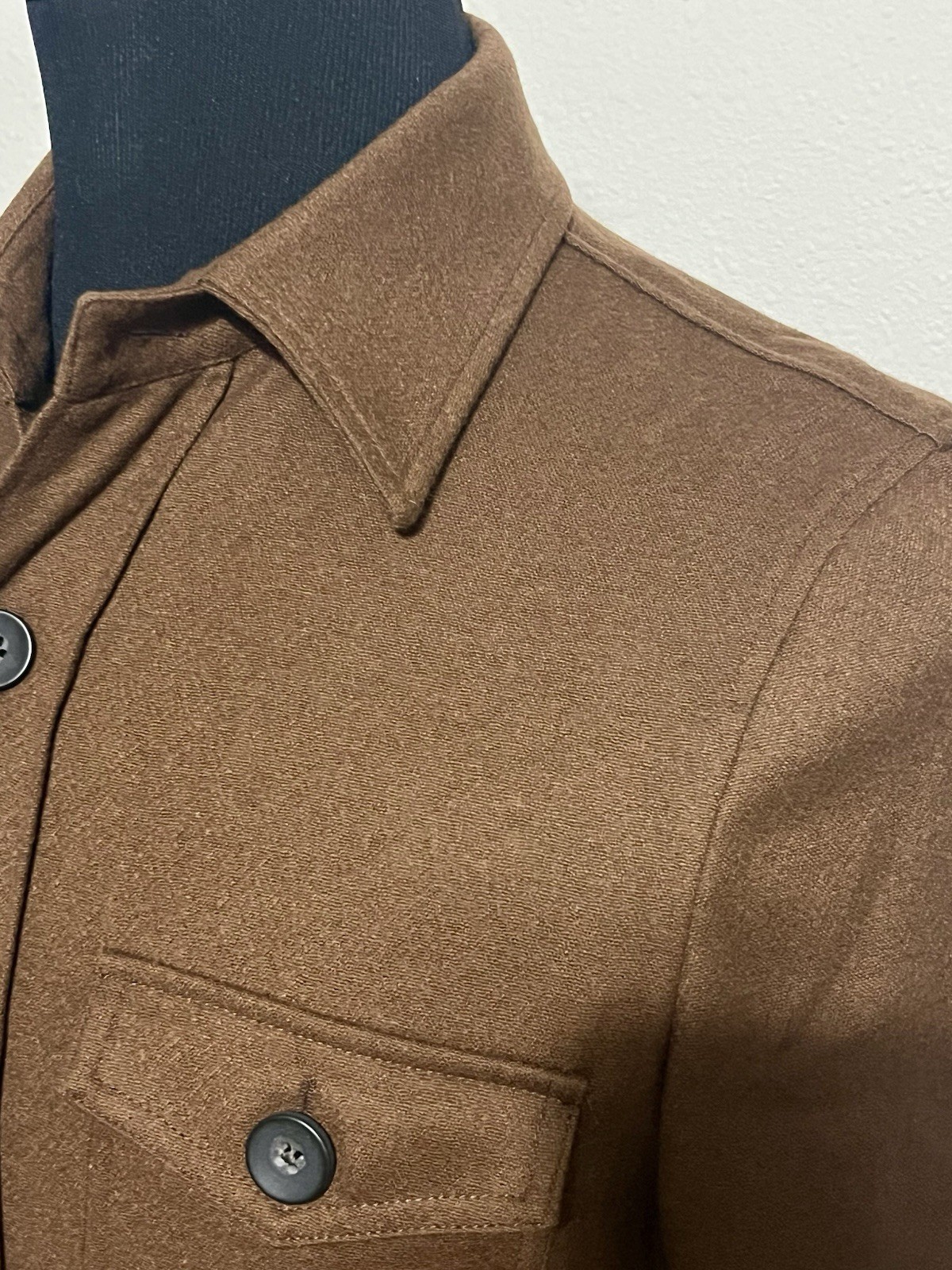 SUITSUPPLY – 34 or Small – Cinnamon Brown Wool/Cashmere Shirt Jacket Shacket