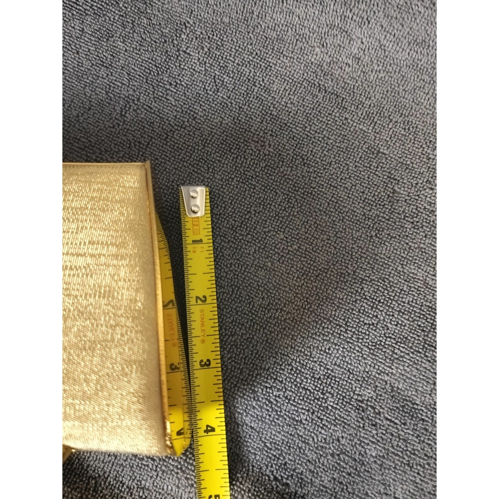 Vintage Gold Hard Shell Evening Clutch Gold