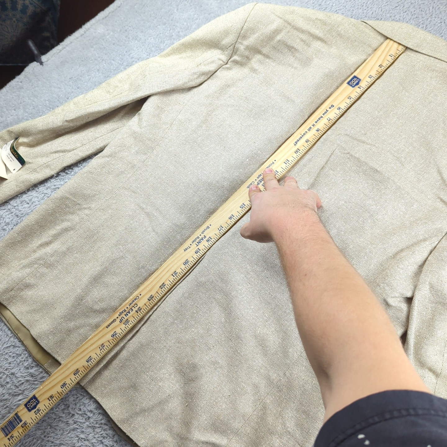 Vintage Deansgate Blazer Mens 42S Beige 100% Silk Textured Weave Sport Coat NWT