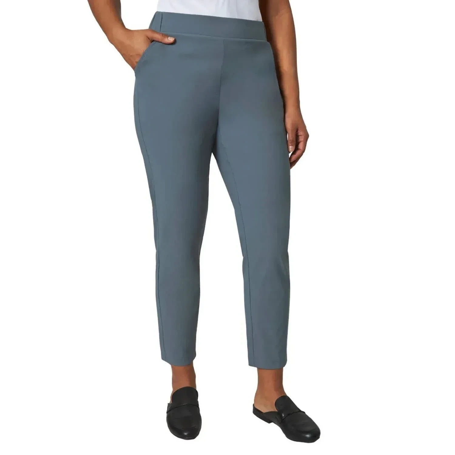 Modern Ambition Ladies High Rise Stretch Travel Pants Womens XXL Blue 0488