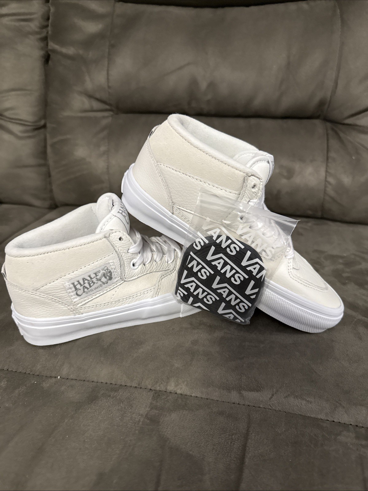 Vans Half Cab Skateboard Shoes White PopCush Duracap Men’s Size 4