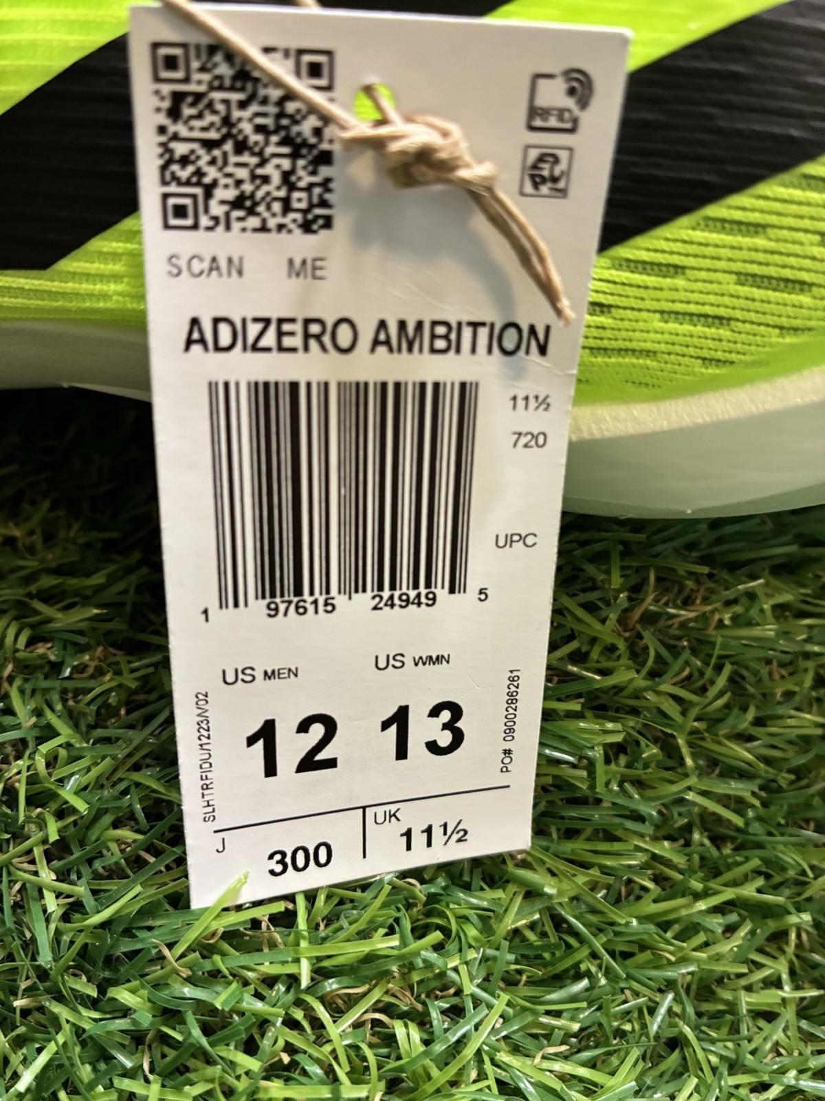 adidas Adizero Ambition Track Spikes Volt Black Men’s 12 New Tags Tool