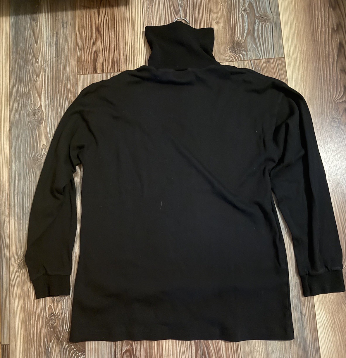 Sears Roebuck and Co. Men’s Black Cotton Knit Turtleneck Pullover Sweater L