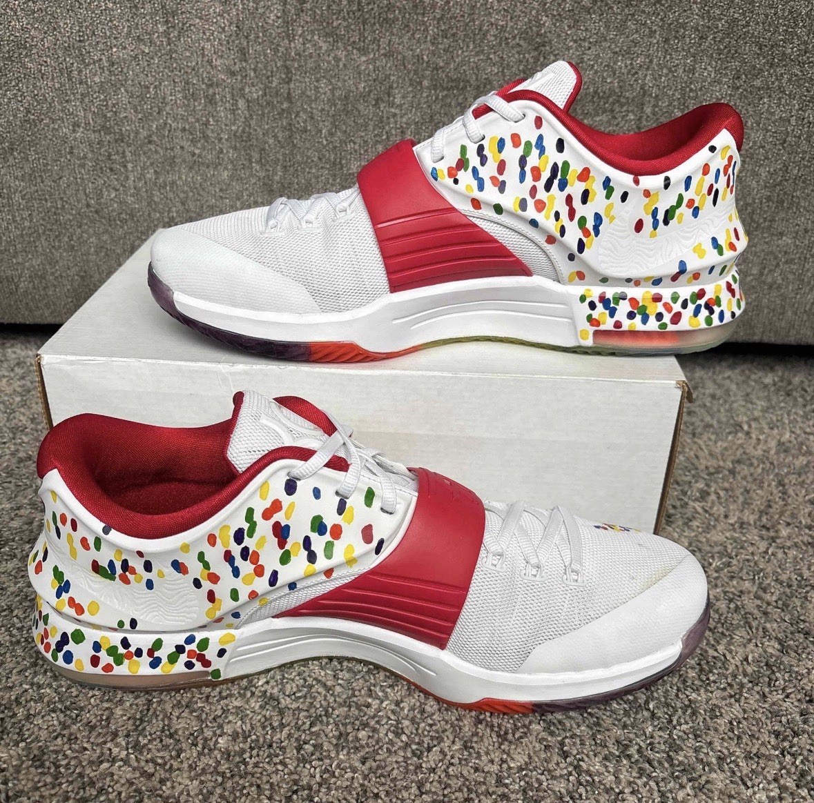 NIKE KD 7 NIKE ID CONFETTI CUSTOM SIZE 13.5 MENS