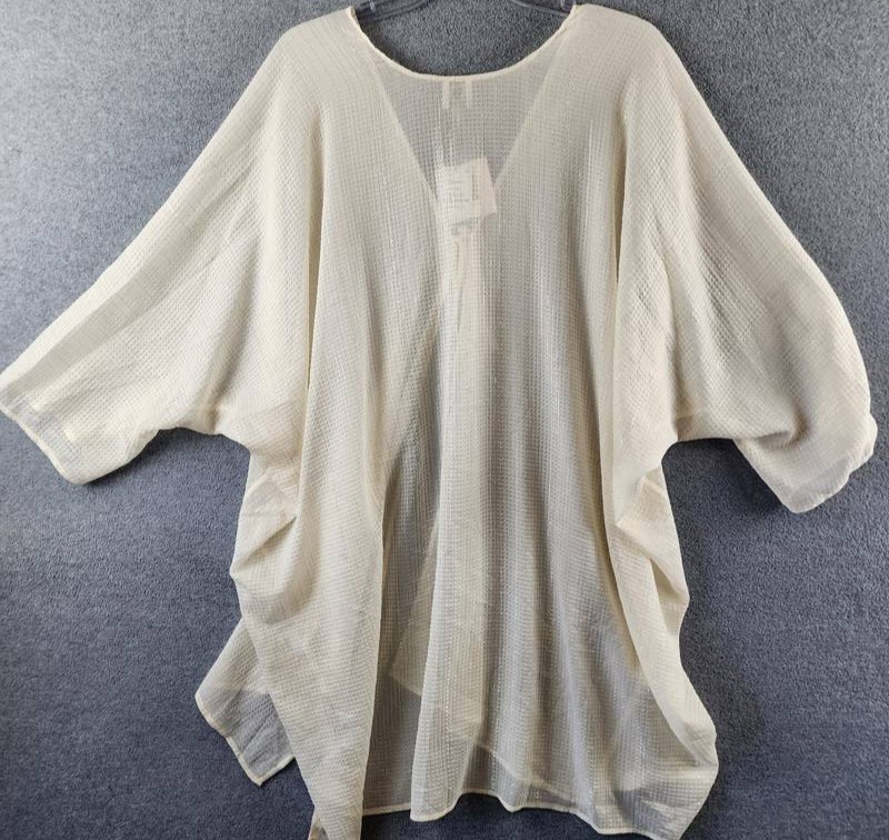 Anne Klein Tie-Front Kimono Top Women’s 1SZ It Dune Quarter Sleeves V-Neck