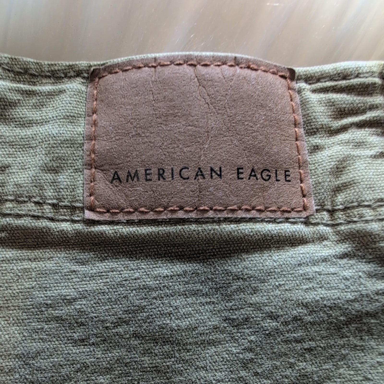 American Eagle ✨ Highest Rise 90s Boyfriend Shorts Womens 18 Green Stretch Cargo