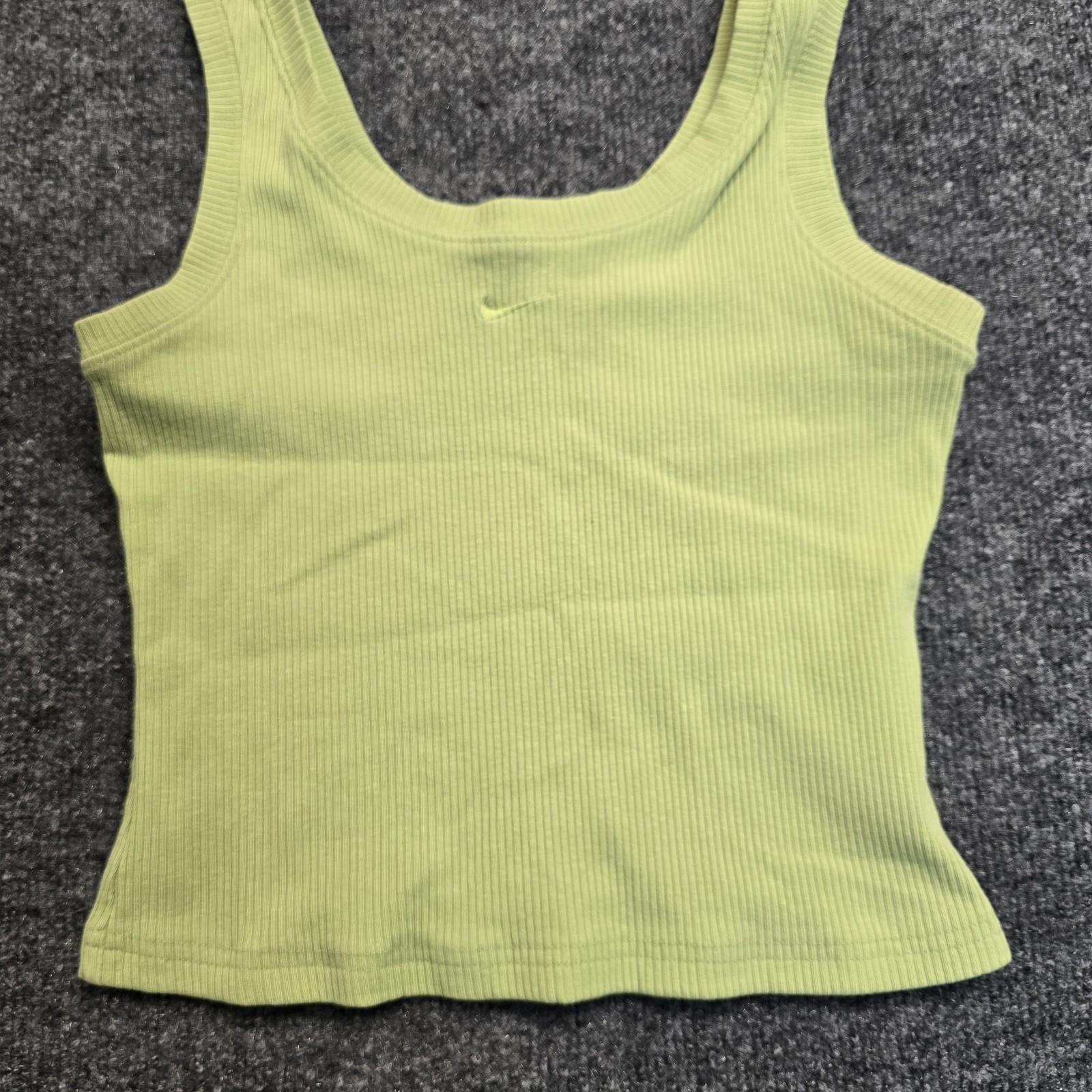 Vintage Nike 90s Center Swoosh Neon Green Women’s Tank Sleeveless Top Shirt XS-S