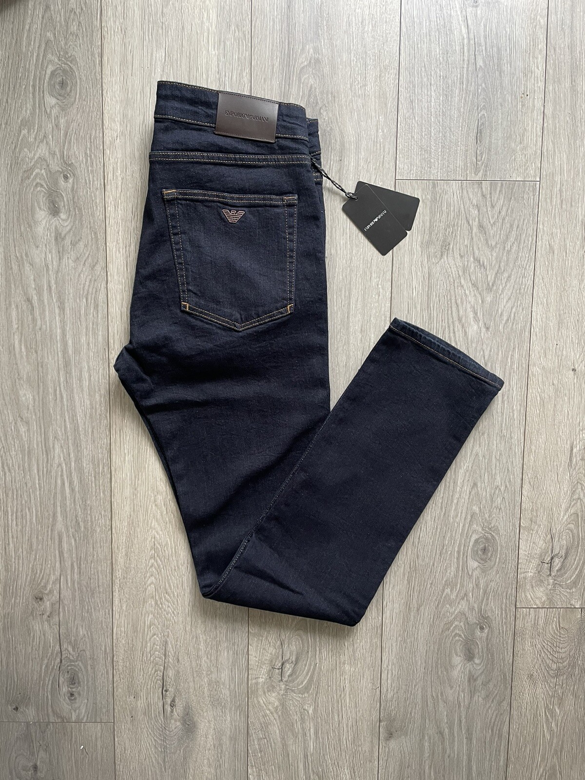 EA Armani Jeans Mens Dark Navy Blue 36” Waist/ 32 Leg. New BNWT