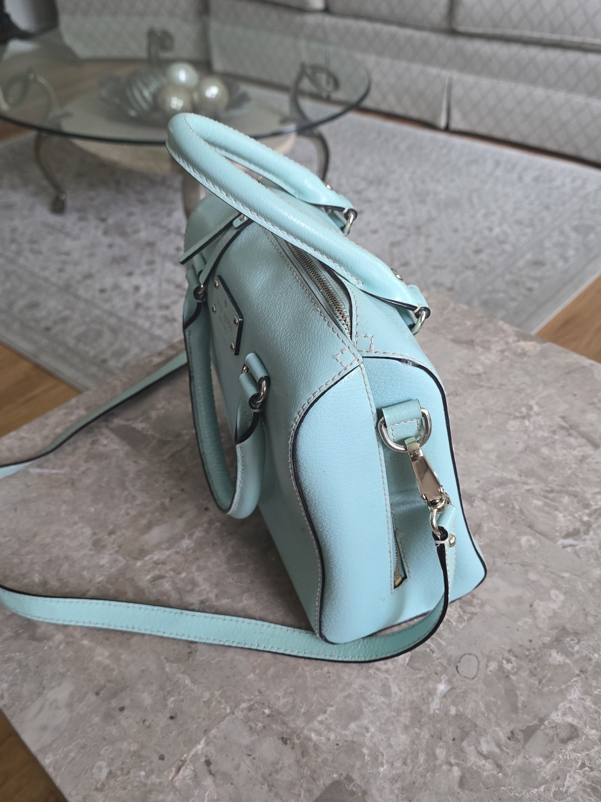 KATE SPADE “Tiffany Blue” Leather Satchel Purse