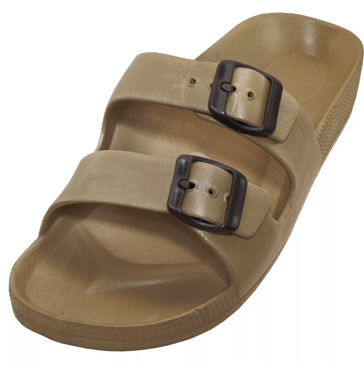 New Men’s Summer EVA Rubber Lightweight Double Slide Flat Beach Sandal Slipper