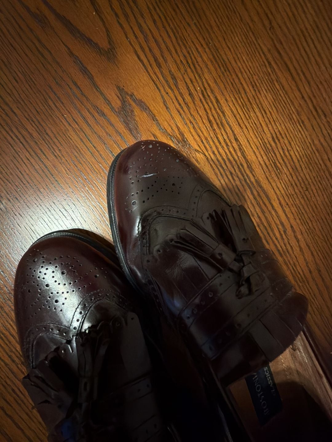 Bostonian Classics Burgundy Leather Tassel Loafers