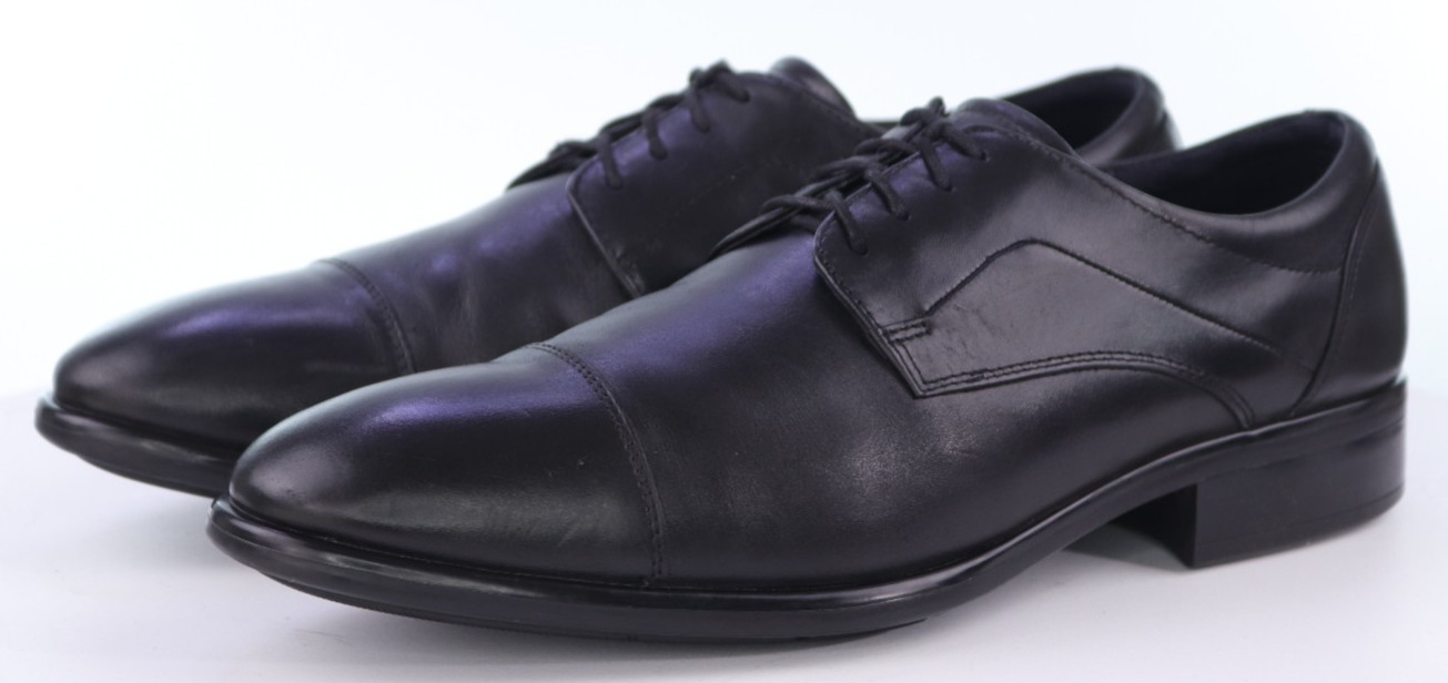 ECCO Citytray $170 Men’s Cap Toe Oxfords Dress Shoes Sz EU 46 US 12-12.5 Leather