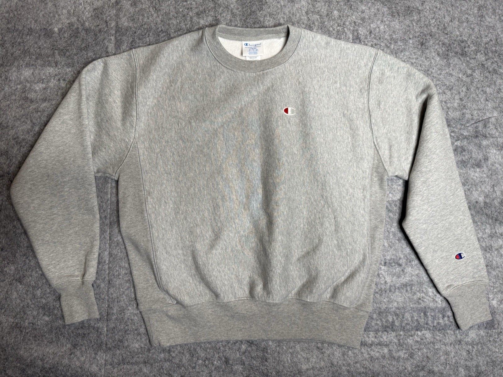 Champion Reverse Weave Gray Crewneck Pullover Sweatshirt Men’s Size Large