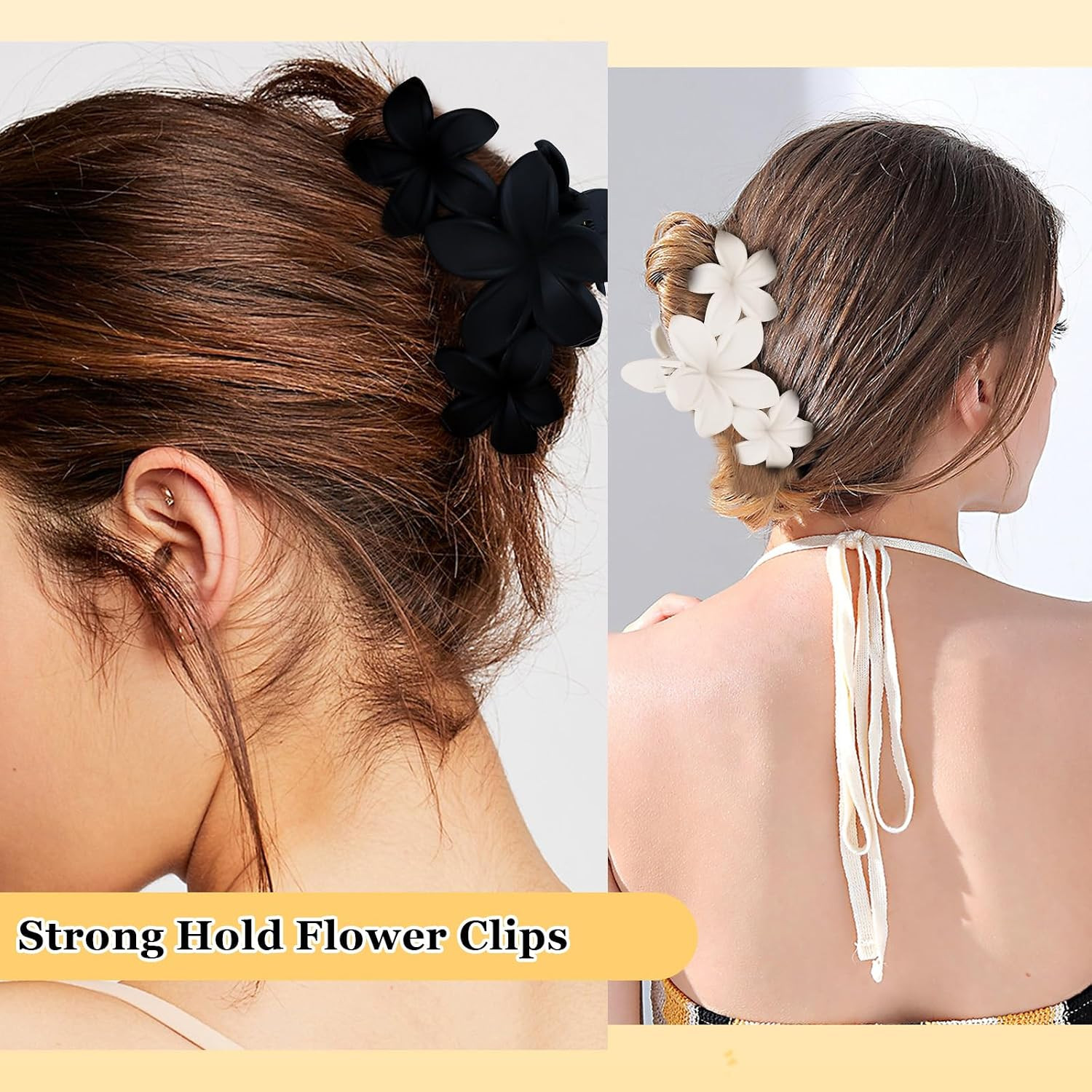 4 Pcs Large Matte Non-Slip Claw Hair Clips for Thick Hair – Strong Hold Jaw Clip