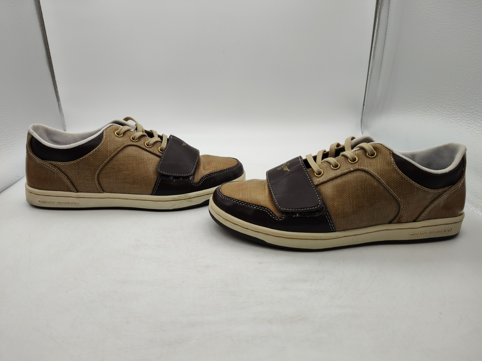 Creative Recreation-Cesario Lo Waxed-TAN & BROWN Shoes-CR4LO10-Men’s Size 8-NICE