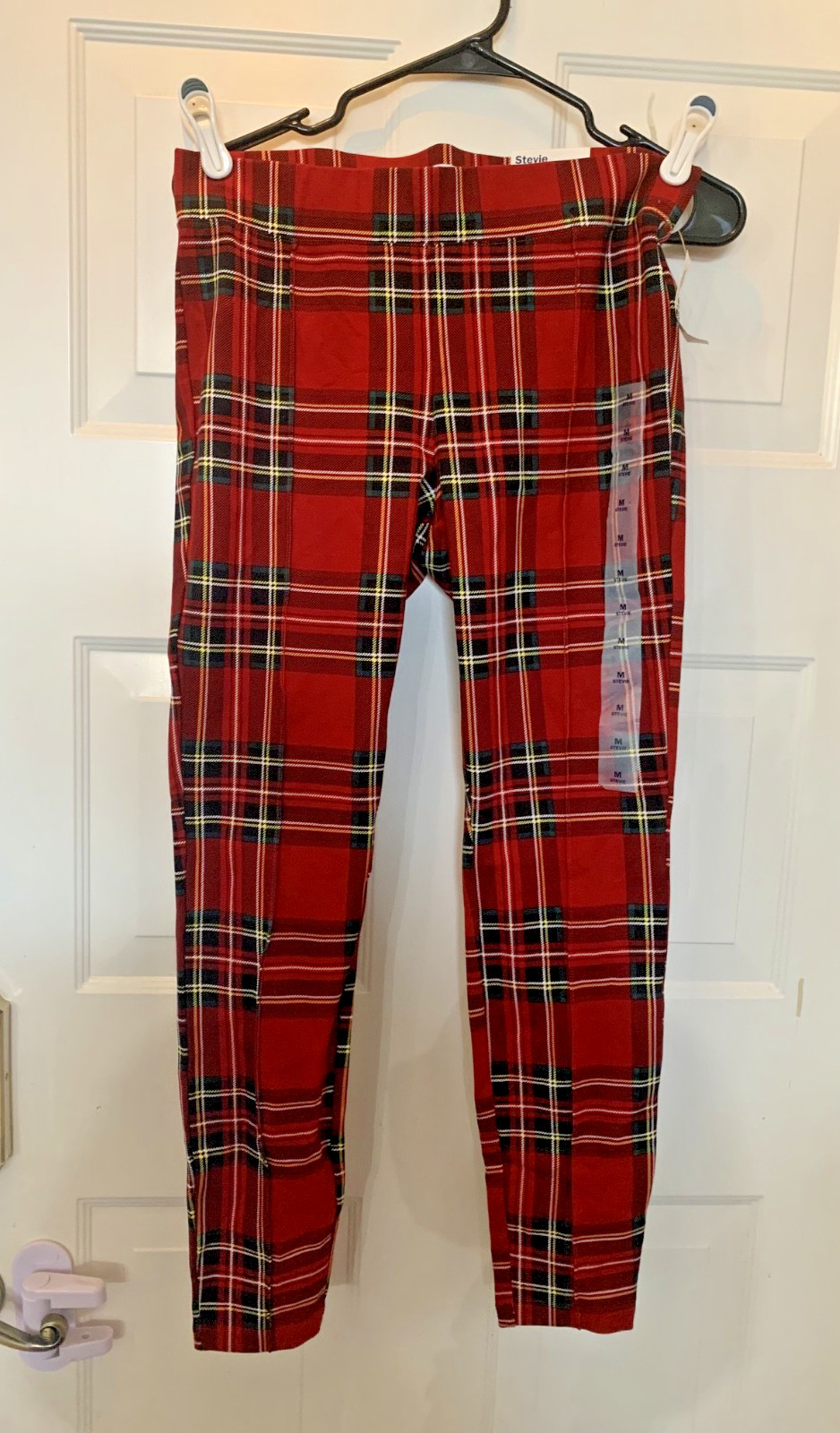 Women’s Old Navy STEVIE Plaid JOGGER Pull On Pant Size Med. 100% COTTON